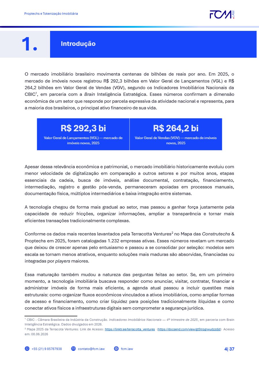 Página 4 do e-book: Introdução, com os números do mercado imobiliário em 2025