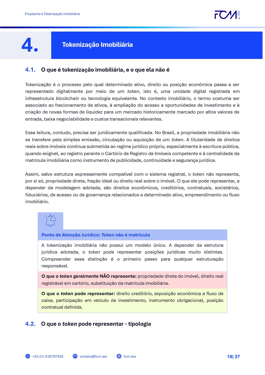 Página 18 do e-book: Tokenização Imobiliária, o que é e o que não é