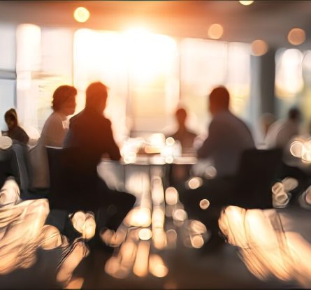 Reunião empresarial com equipe discutindo planejamento societário empresarial e estratégias de negócios