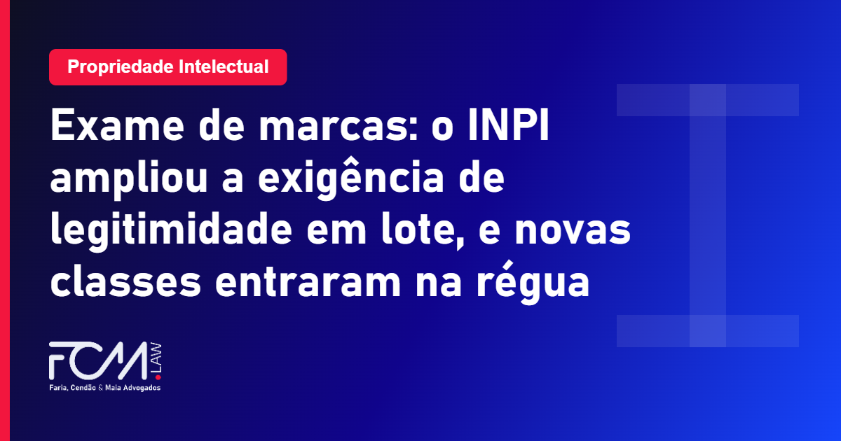 Exame de marcas do INPI e a exigencia de legitimidade em lote por classe