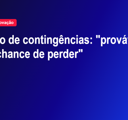 relatório de contingências e o CPC 25